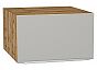 Шкаф верхний горизонтальный глубокий Фьюжн Silky Light Grey Дуб Вотан 358*600*576