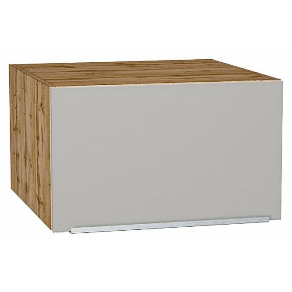 Шкаф верхний горизонтальный глубокий Фьюжн Silky Light Grey  Дуб Вотан 358*600*576