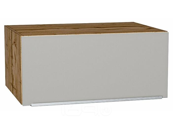 Шкаф верхний горизонтальный глубокий Фьюжн Silky Light Grey  Дуб Вотан 358*800*576