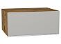 Шкаф верхний горизонтальный глубокий Фьюжн Silky Light Grey Дуб Вотан 358*800*576