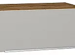 Шкаф верхний горизонтальный глубокий Фьюжн Silky Light Grey Дуб Вотан 358*800*576