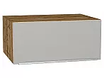 Шкаф верхний горизонтальный глубокий Фьюжн Silky Light Grey Дуб Вотан 358*800*576