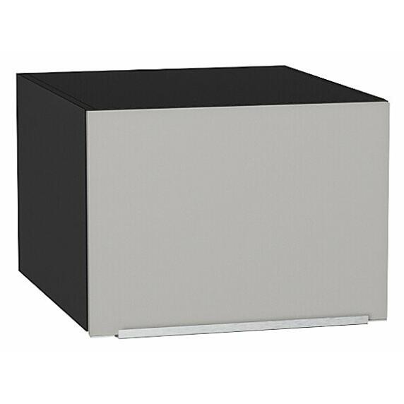 Шкаф верхний горизонтальный глубокий Фьюжн Silky Light Grey  Graphite 358*500*576