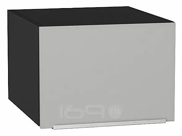 Шкаф верхний горизонтальный глубокий Фьюжн Silky Light Grey  Graphite 358*500*576