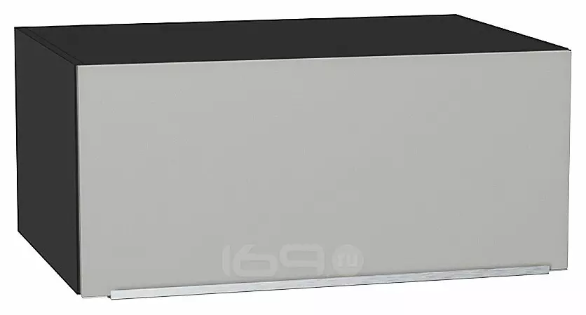 Шкаф верхний горизонтальный глубокий Фьюжн Silky Light Grey  Graphite 358*800*576