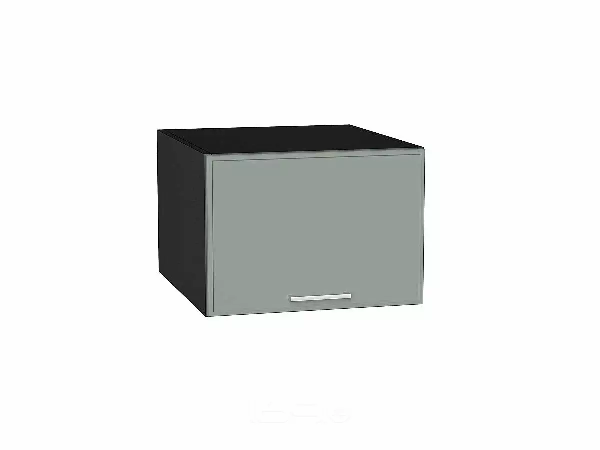 Шкаф верхний горизонтальный глубокий Квадро Аквамарин/Graphite 358*500*577