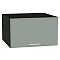 Шкаф верхний горизонтальный глубокий Квадро Аквамарин/Graphite 358*600*577