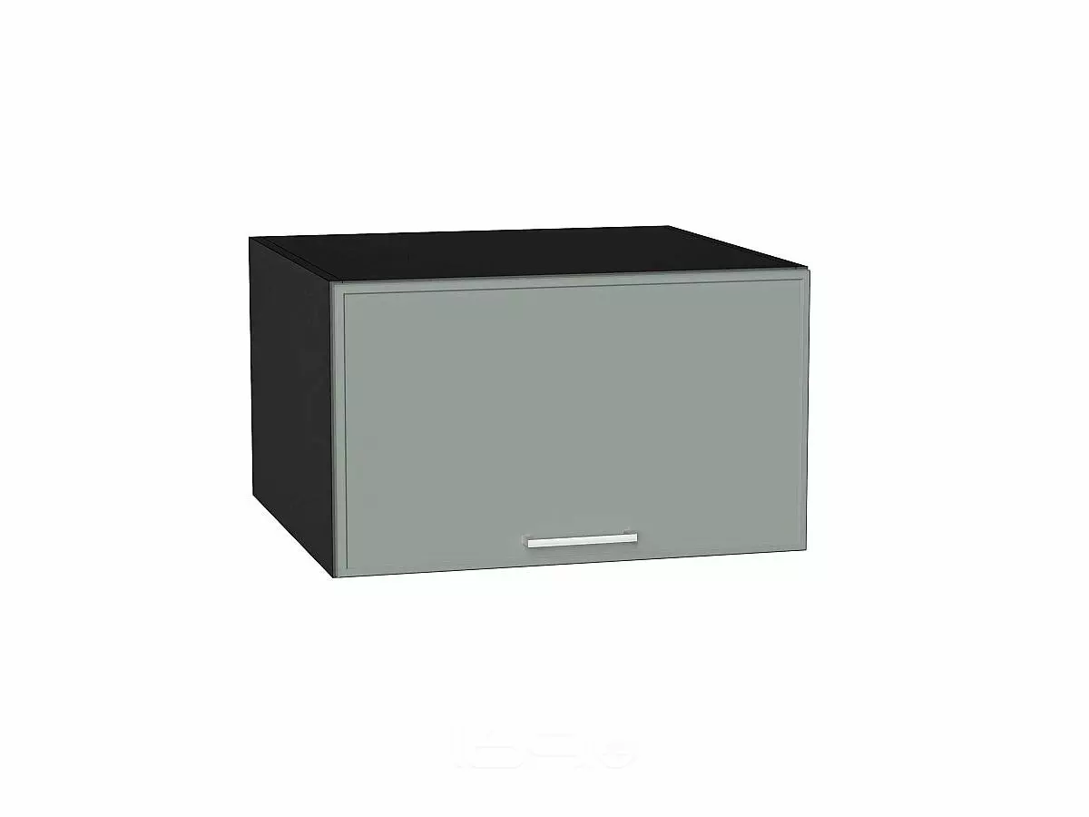 Шкаф верхний горизонтальный глубокий Квадро Аквамарин/Graphite 358*600*577