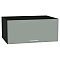 Шкаф верхний горизонтальный глубокий Квадро Аквамарин/Graphite 358*800*577