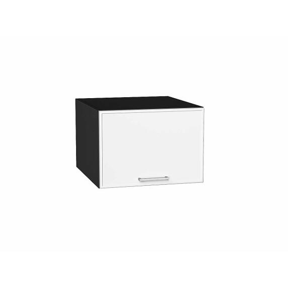 Шкаф верхний горизонтальный глубокий Квадро Белый/Graphite 358*500*577