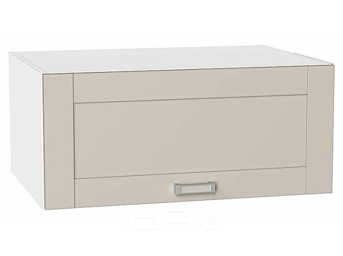 Шкаф верхний горизонтальный глубокий Лофт Cream Silk/Белый 358*800*576