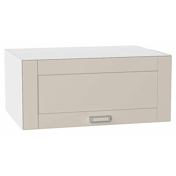 Шкаф верхний горизонтальный глубокий Лофт Cream Silk/Белый 358*800*576