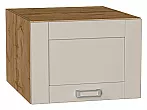 Шкаф верхний горизонтальный глубокий Лофт Cream Silk/Дуб Вотан 358*500*576