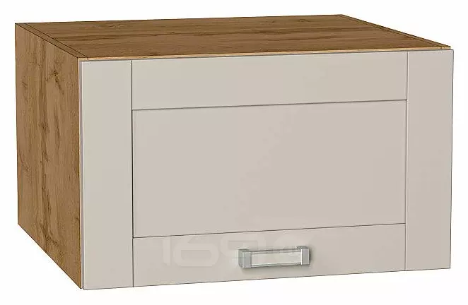 Шкаф верхний горизонтальный глубокий Лофт Cream Silk/Дуб Вотан 358*600*576