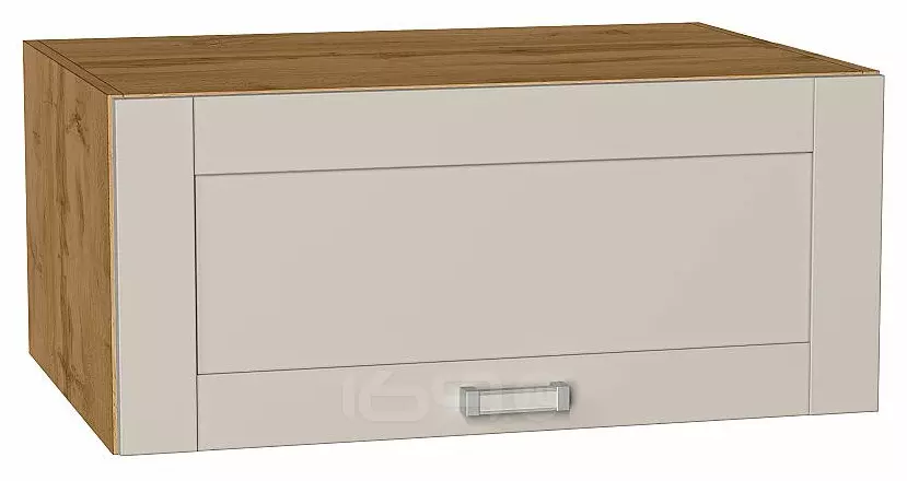 Шкаф верхний горизонтальный глубокий Лофт Cream Silk/Дуб Вотан 358*800*576