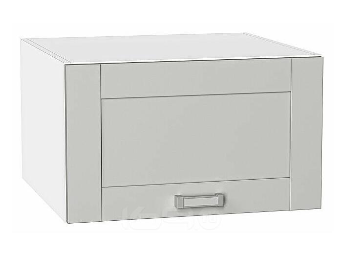 Шкаф верхний горизонтальный глубокий Лофт Grey Silk/Белый 358*600*576
