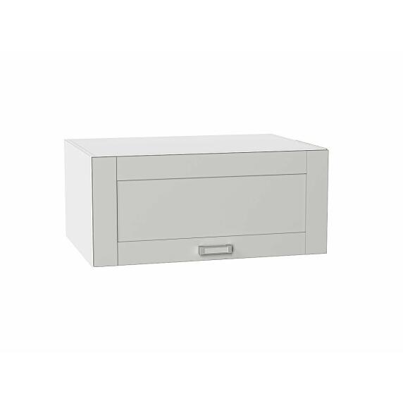 Шкаф верхний горизонтальный глубокий Лофт Grey Silk/Белый 358*800*576