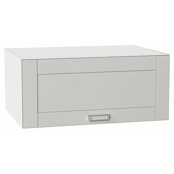 Шкаф верхний горизонтальный глубокий Лофт Grey Silk/Белый 358*800*576