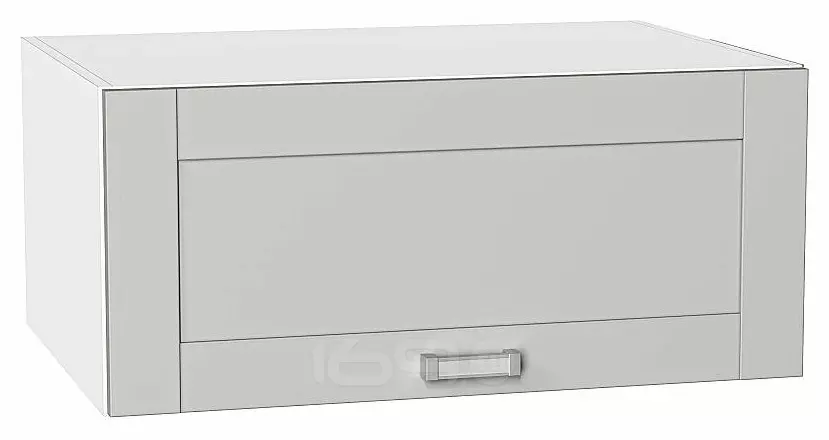 Шкаф верхний горизонтальный глубокий Лофт Grey Silk/Белый 358*800*576