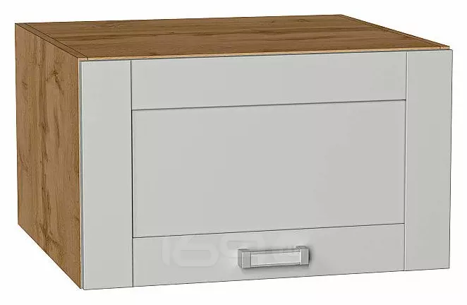 Шкаф верхний горизонтальный глубокий Лофт Grey Silk/Дуб Вотан 358*600*576