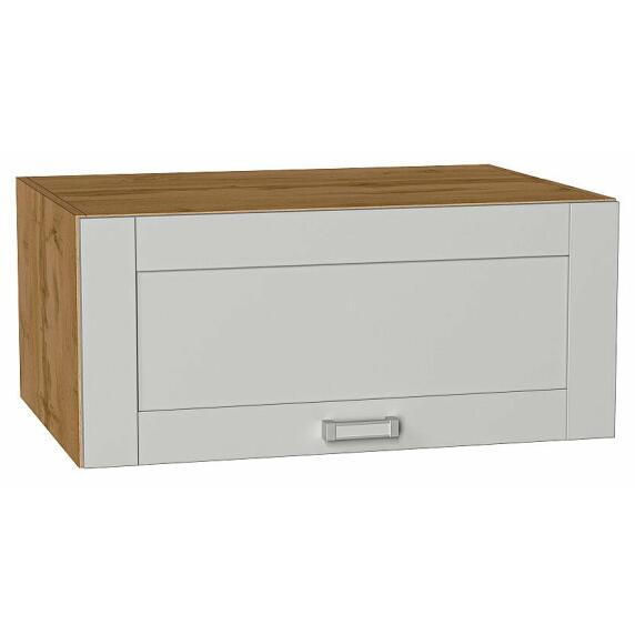 Шкаф верхний горизонтальный глубокий Лофт Grey Silk/Дуб Вотан 358*800*576