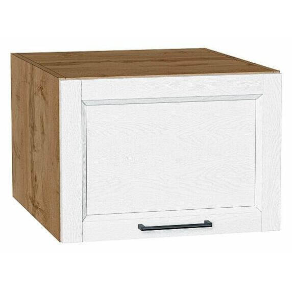 Шкаф верхний горизонтальный глубокий Сканди White Silkwood/Дуб Вотан 358*500*576