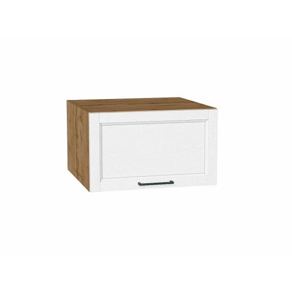 Шкаф верхний горизонтальный глубокий Сканди White Silkwood/Дуб Вотан 358*600*576