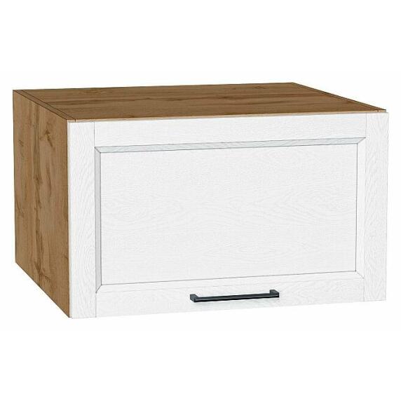 Шкаф верхний горизонтальный глубокий Сканди White Silkwood/Дуб Вотан 358*600*576