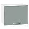 Шкаф верхний горизонтальный Квадро Аквамарин/Белый 358*450*321