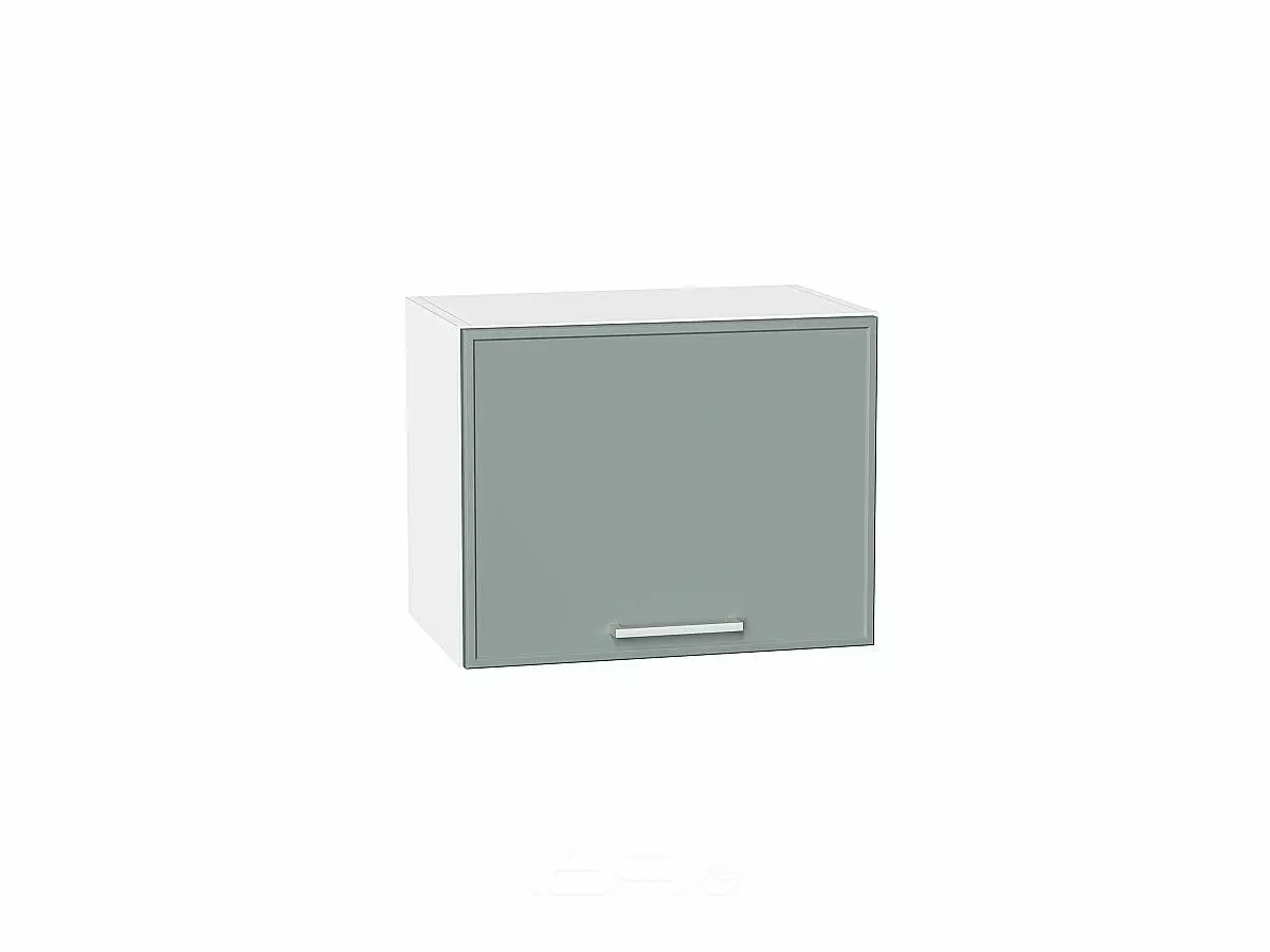 Шкаф верхний горизонтальный Квадро Аквамарин/Белый 358*450*321