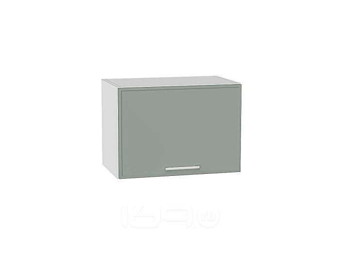 Шкаф верхний горизонтальный Квадро Аквамарин/Белый 358*500*321