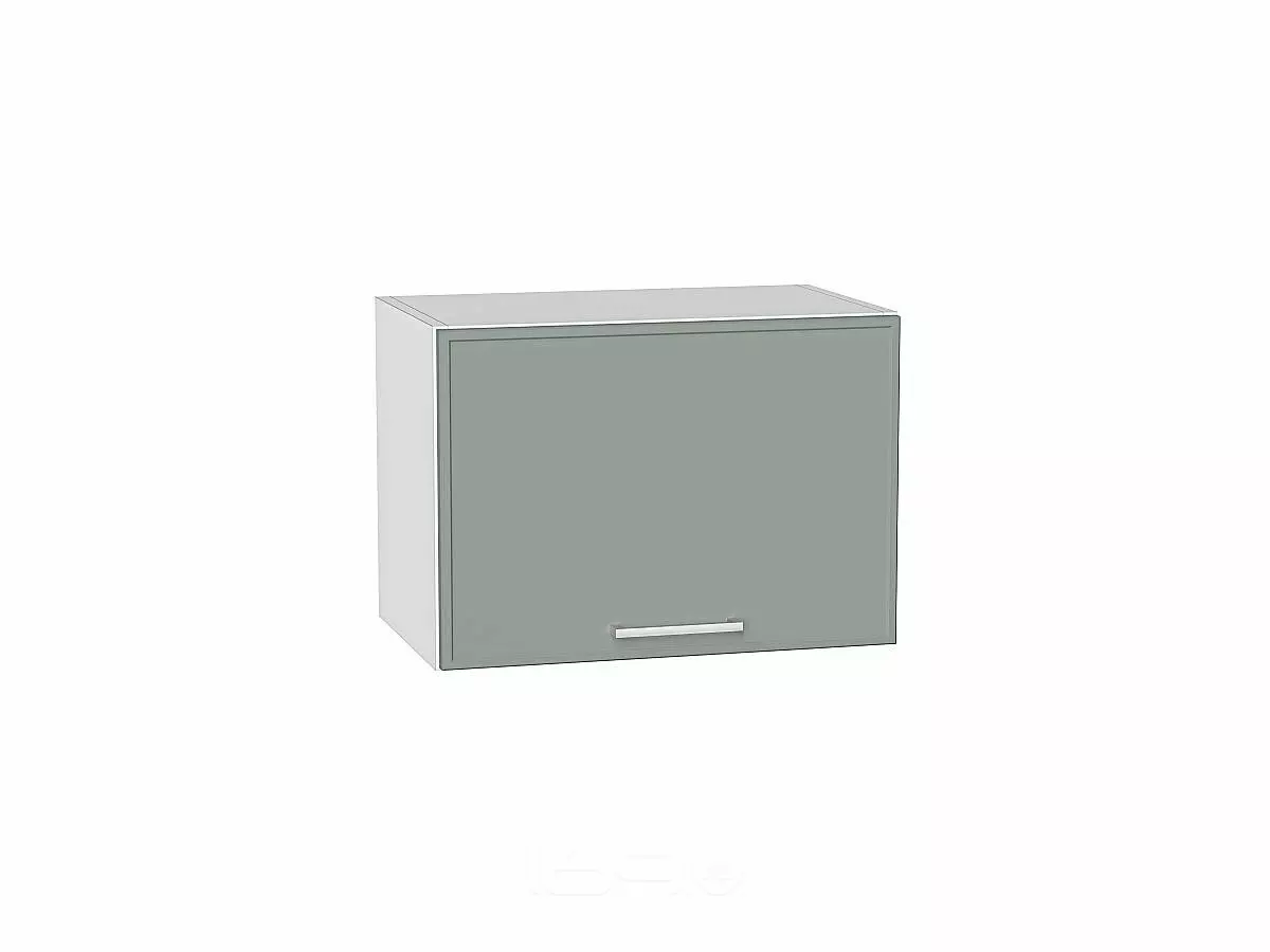 Шкаф верхний горизонтальный Квадро Аквамарин/Белый 358*500*321