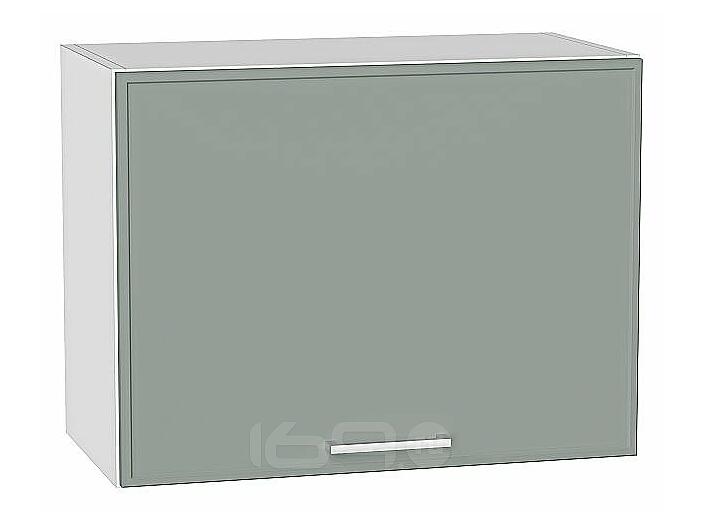 Шкаф верхний горизонтальный Квадро Аквамарин/Белый 460*600*321