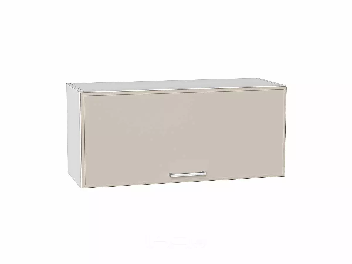 Шкаф верхний горизонтальный Квадро Кашемир/Белый 358*800*321