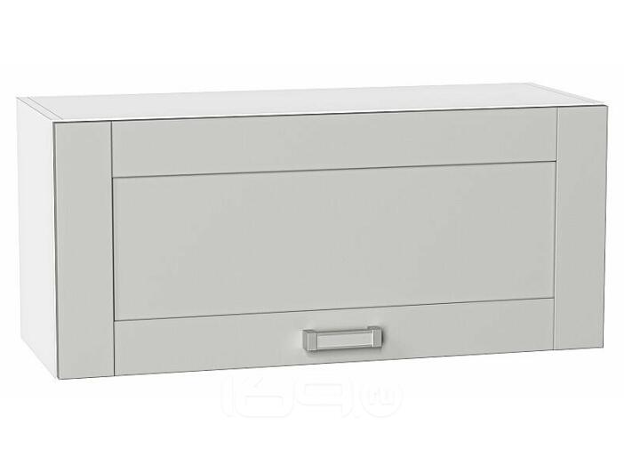 Шкаф верхний горизонтальный Лофт Grey Silk/Белый 358*800*320