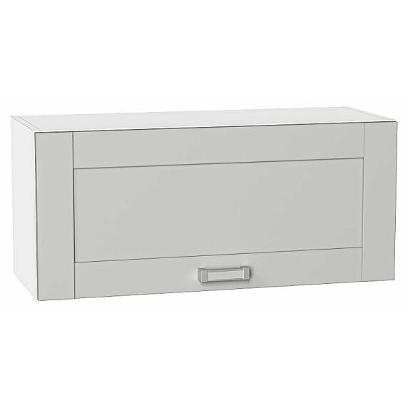 Шкаф верхний горизонтальный Лофт Grey Silk/Белый 358*800*320