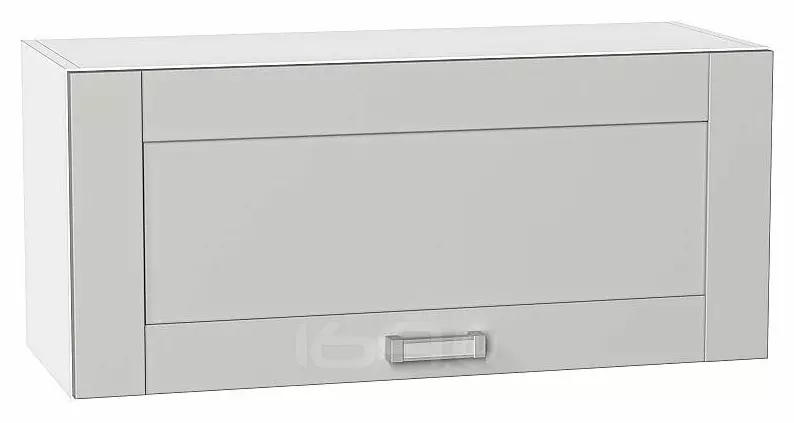 Шкаф верхний горизонтальный Лофт Grey Silk/Белый 358*800*320