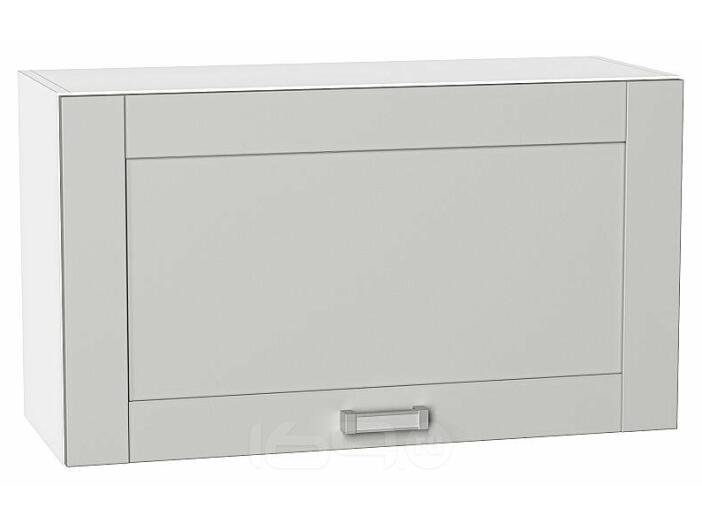 Шкаф верхний горизонтальный Лофт Grey Silk/Белый 460*800*320
