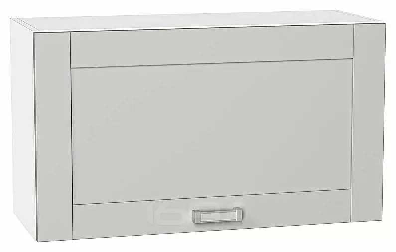 Шкаф верхний горизонтальный Лофт Grey Silk/Белый 460*800*320