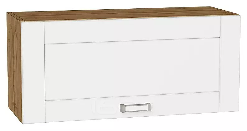Шкаф верхний горизонтальный Лофт White Silk/Дуб Вотан 358*800*320