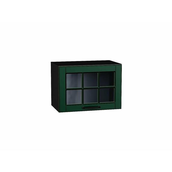 Шкаф верхний горизонтальный остекленный Дублин Special Green/Graphite 358*500*318