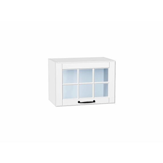 Шкаф верхний горизонтальный остекленный Дублин Special White/Белый 358*500*318