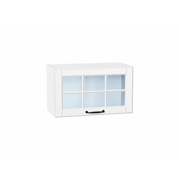 Шкаф верхний горизонтальный остекленный Дублин Special White/Белый 358*600*318