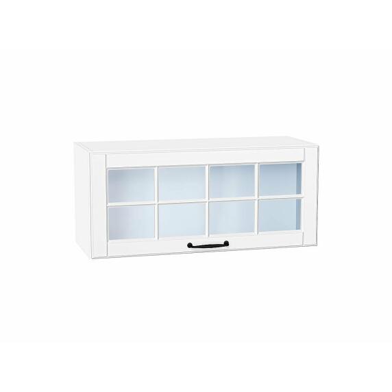 Шкаф верхний горизонтальный остекленный Дублин Special White/Белый 358*800*318