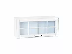 Шкаф верхний горизонтальный остекленный Дублин Special White/Белый 358*800*318