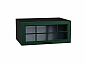 Шкаф верхний горизонтальный остекленный глубокий Дублин Special Green/Graphite 358*800*574