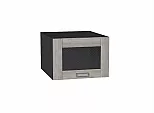 Шкаф верхний горизонтальный остекленный глубокий Лофт Cappuccino Veralinga/Graphite 358*500*576