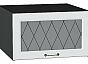 Шкаф верхний горизонтальный остекленный глубокий Ницца Белый/Graphite 358*600*574