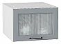 Шкаф верхний горизонтальный остекленный глубокий Ницца Magnum/Белый 358*500*574