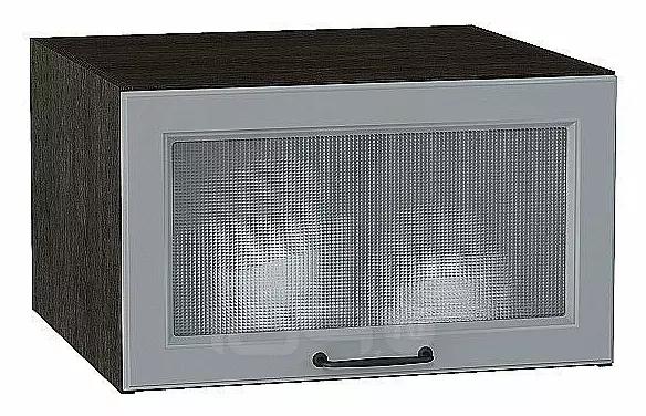 Шкаф верхний горизонтальный остекленный глубокий Ницца Magnum/Graphite 358*600*574